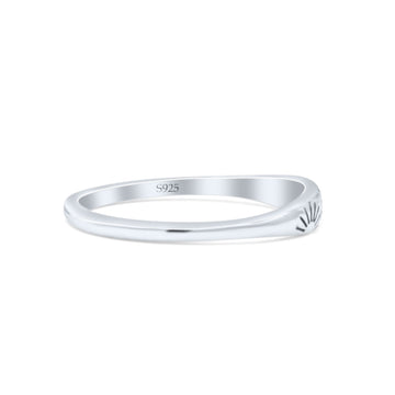 Dainty Sunrise Or Sunset Oxidized Modern Designer Trending Band Thumb Ring